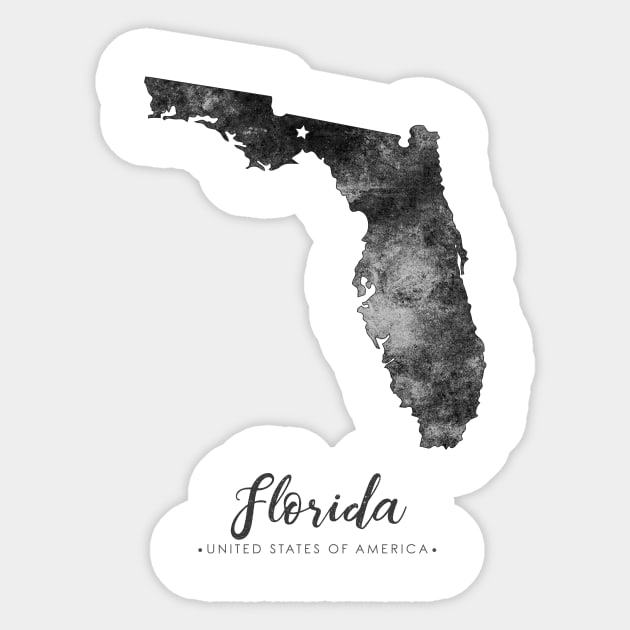 Florida state map Sticker by StudioGrafiikka